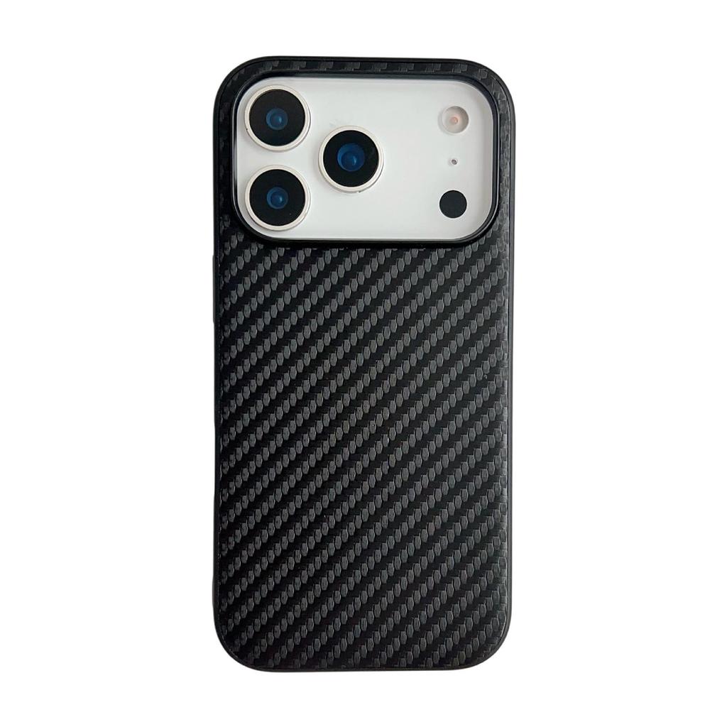 Lederstruktur Stoßfeste Schutzhülle für iPhone 17 Pro Max, 16 Pro und 15 Matt.