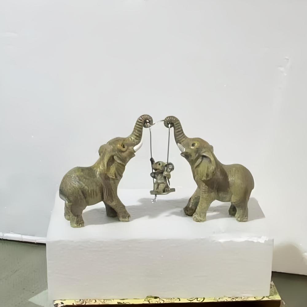 

Статуетка слона Мати та Дитина Фігурка Родини Слонів зі Смоли Декор для Дому в Приміщенні Прикраса для Робочого Столу у Вітальні Креативний Подарунок