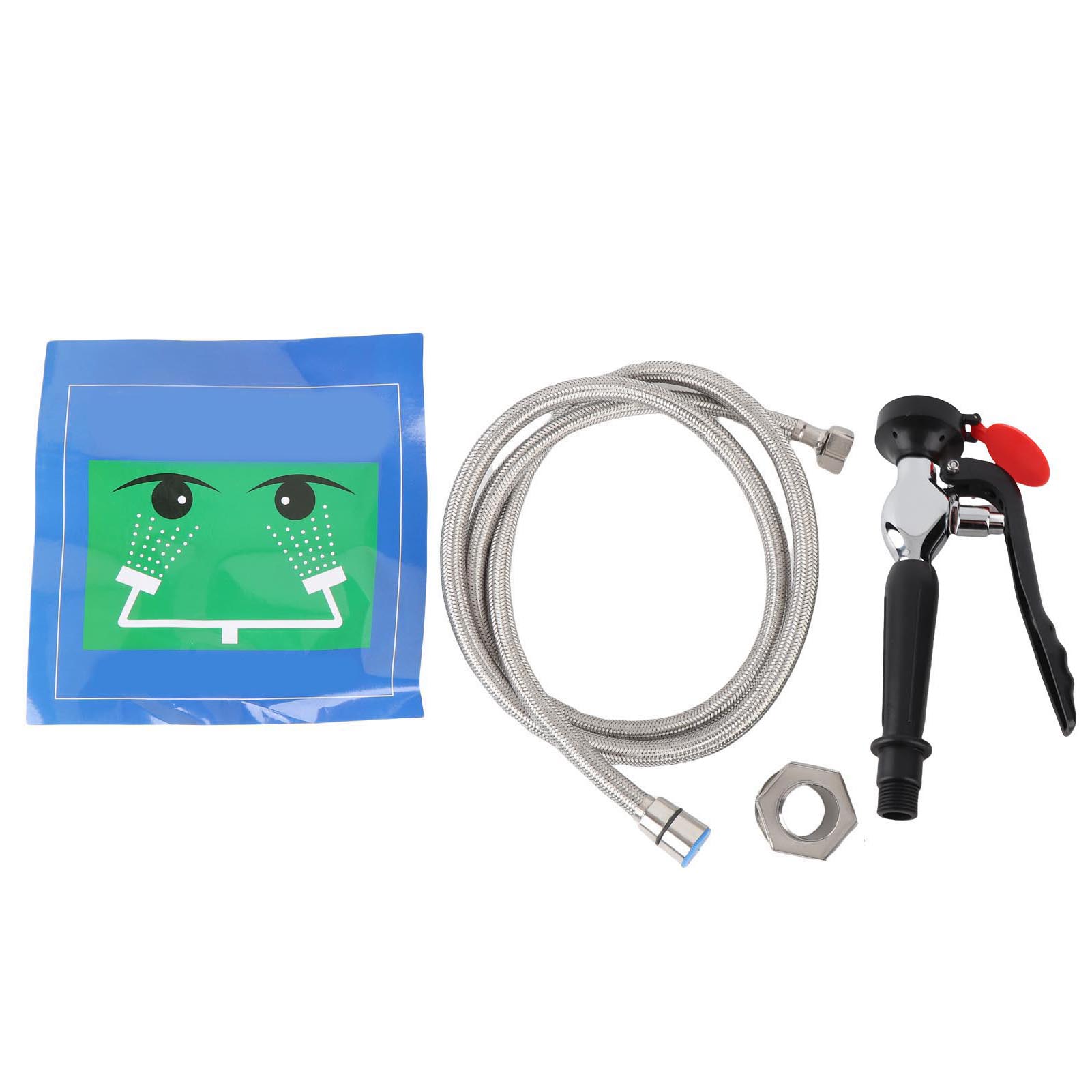 Emergency Eye Wash Unit Tabletop First Aid Eyewasher Device Single Mouth Portable for Faucet Factory Industry Site