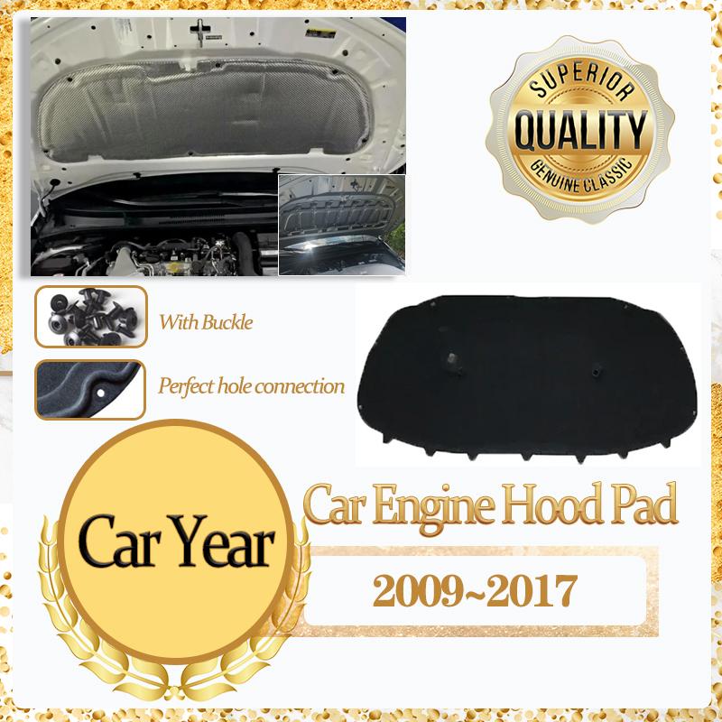 Car Engine Sound Hood For VW Polo MK5 Accessories Volkswagen Polo Vivo Ameo 2009~2017 Front Heat ulation Cotton Fireproof Mat