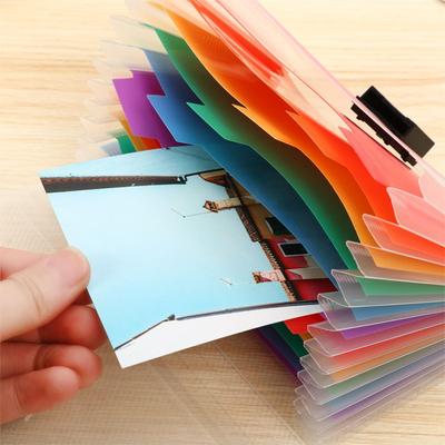 Office Supplies Plastic Expanding File Folder 13 Pockets Paper Organizer Document Bag