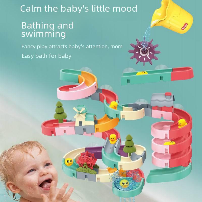 Childrens Bathroom Diy Bath Toys Track Assembly Smooth Enjoyable Bath Water Toys