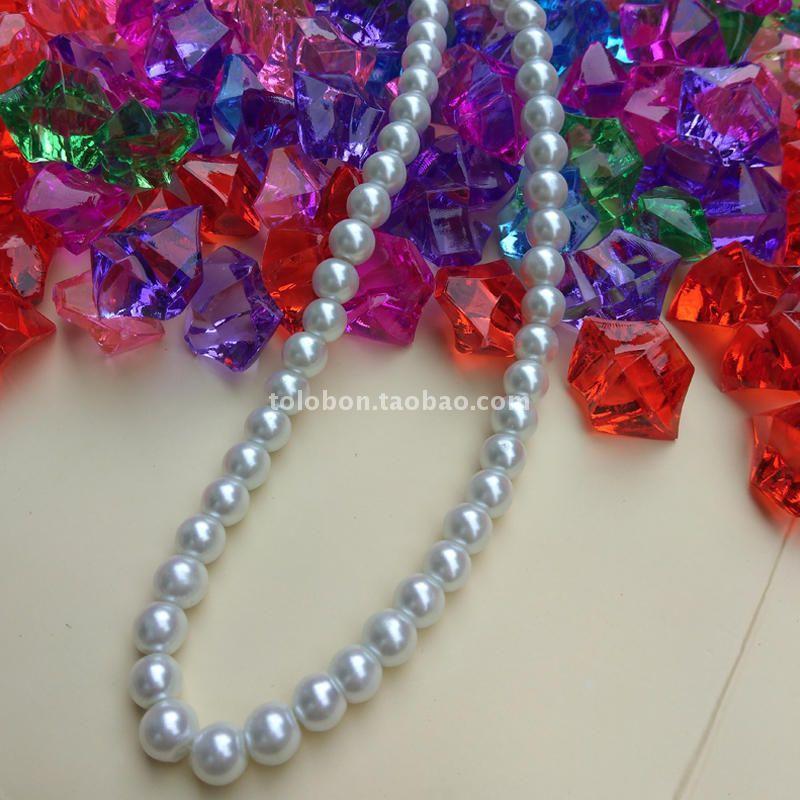 

Женские аксессуары Искусственное ожерелье Реквизит для выступлений Бусины White