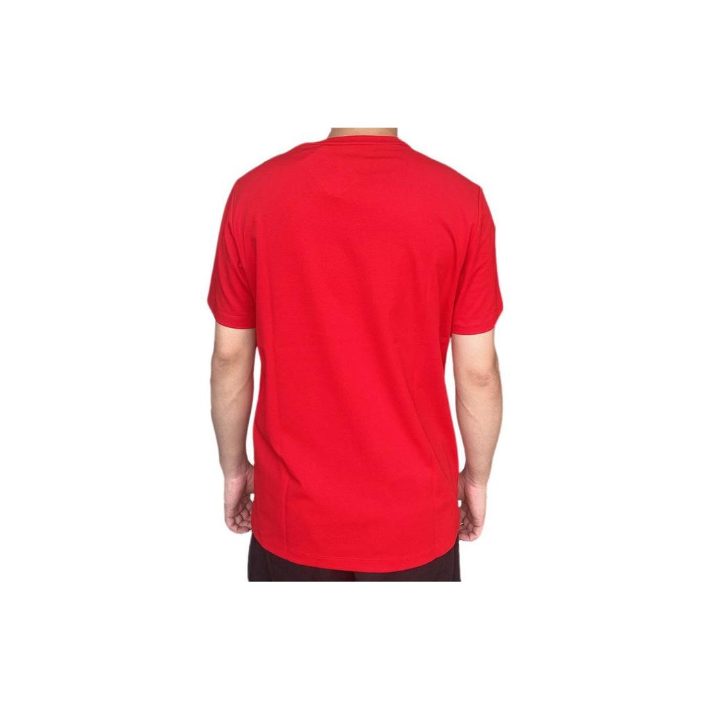 Anta Logo Print Round Neck Short Sleeve T-Shirt Men Tops Red 152237113-2