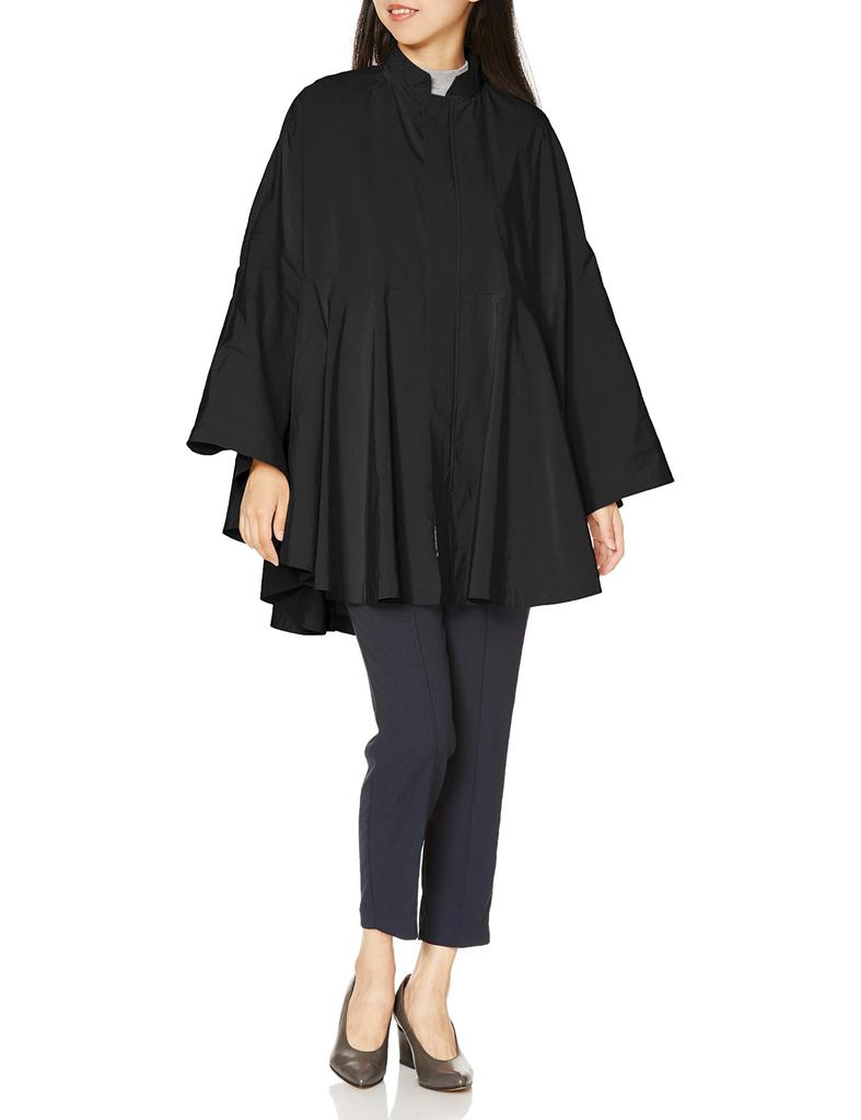 Double Standard Clothing Free Size Water-Repellent Poncho, 0207-240-203, Women's, Black, Japan,