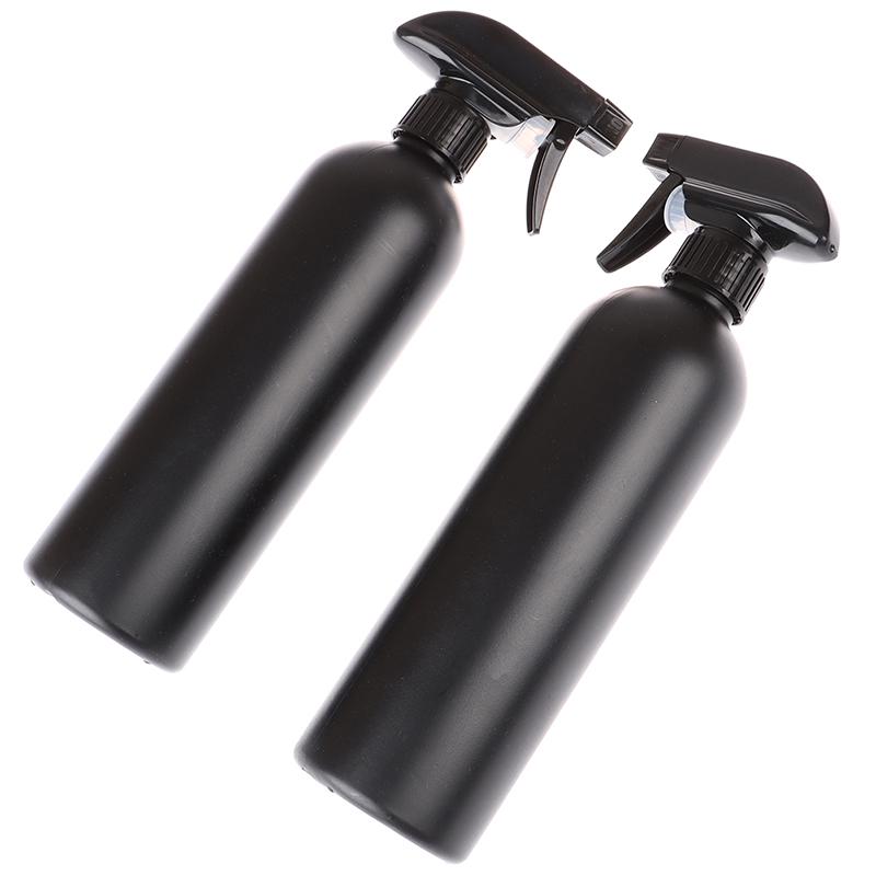 2 x 500 ml schwarze Kunststoff-Triggerflasche, Auto-Reinigungsspray, Multifunktionsflasche