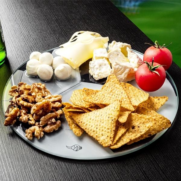 Schneidebrett Fußball aus Glas