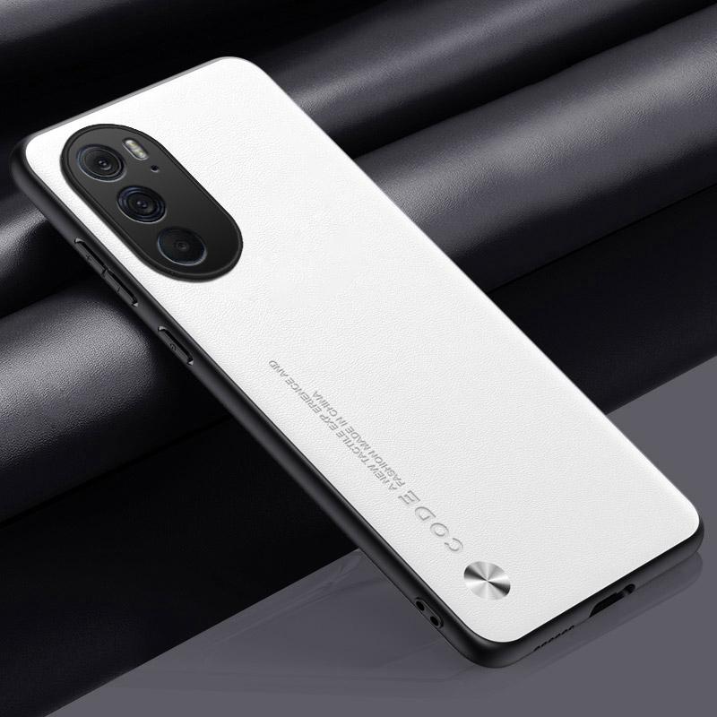 

Розкішний шкіряний чохол PU для Motorola Moto Edge 30 Pro X30 Edge Plus 2022 5G Матовий силіконовий чохол із повним захистом для телефону Coque Moto Edge Plus 2022 білий