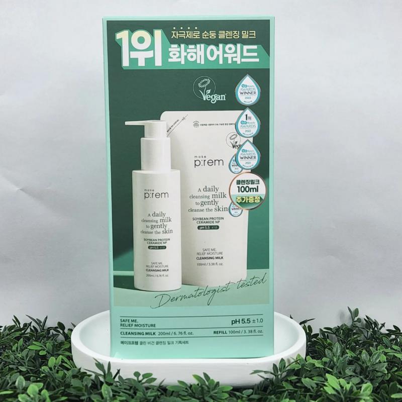 Make Prem Safe Me Cleansing Milk Main Size 200ml + Refill 100ml, 1 Pcs