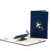 3D Pop Up Airplane Greeting Card, Creative Laser Cut Plane Postcard for Birthday, Retirement & Pilots
