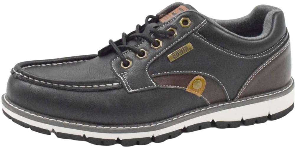 EDWIN Casual Size 3E Men s Low-Top Sneakers, Black, 26.5 cm,