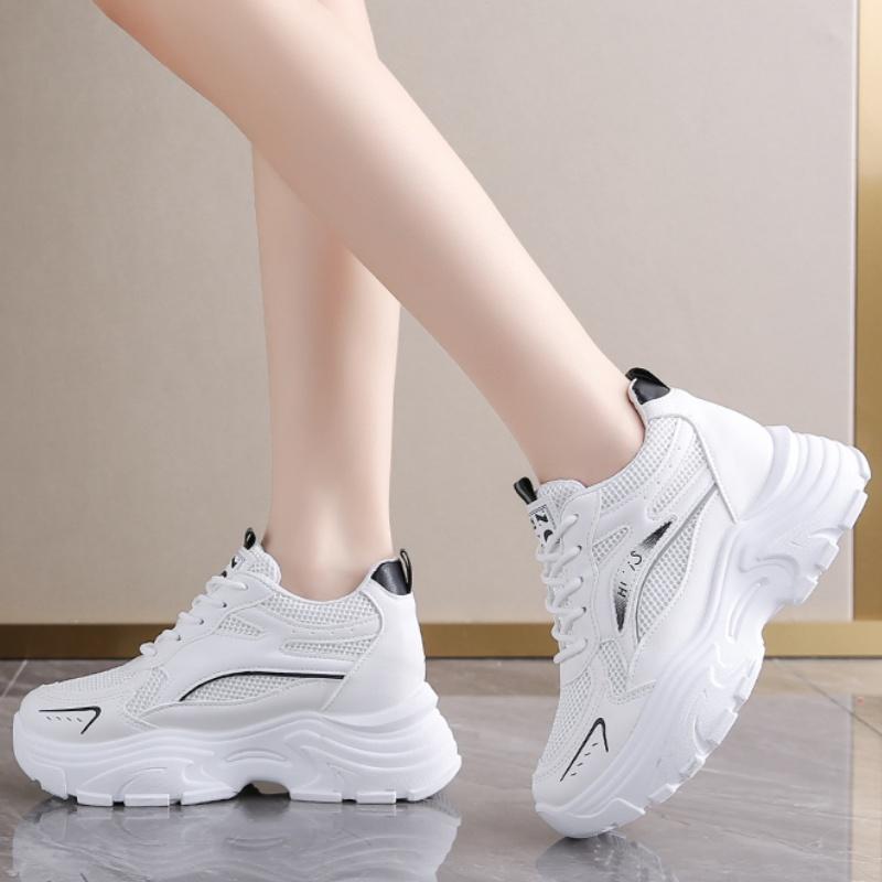 Fashion New Round Toe Breathable Sexy Casual Sneakers Spring/Autumn Comfortable Non-Slip Lace-Up Walking Shoes For Women