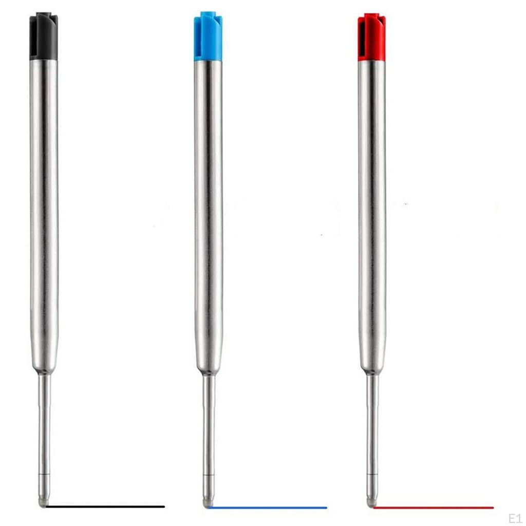 24x Rotating Ballpoint Pen Refills Metal Replace G2 Supplies for Students
