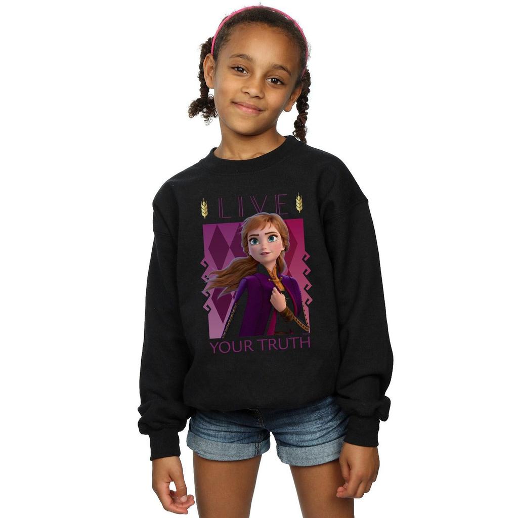 Disney Girls Frozen 2 Anna Live Your Truth Sweatshirt