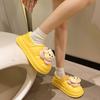 Bag heel student dormitory cute indoor warm cotton shoes women's waterproof home thick-soled velvet cotton slippers 2025 winter