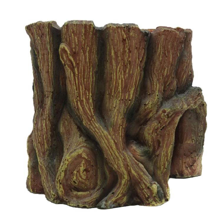 Reptiles Stump Shaped Cave Reptiles Water Dispenser Feeding Dish