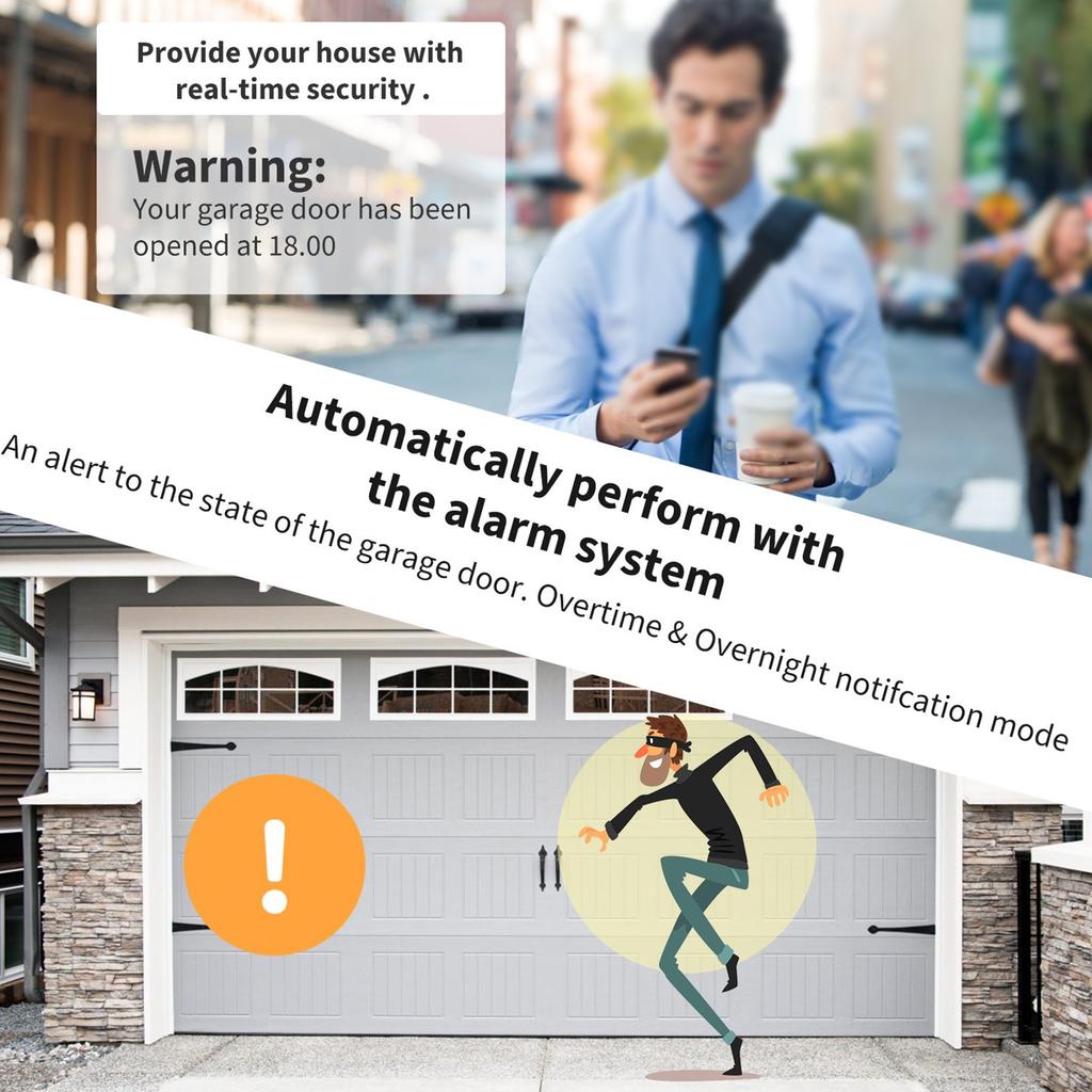 Intelligent WIFI Garage Door Switch Wireless Voice APP Remote Control for TUYA Prise UK
