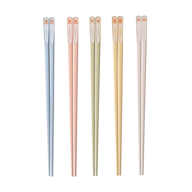 Suncha Antibacterial Anti-Mold Alloy Chopsticks Set 5 Pairs