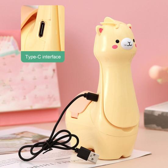 Alpaca Small Table Lamp LED Soft Light Adjustable Brightness USB Powered Folding Design Portable Desk Lamp with Pen Holder