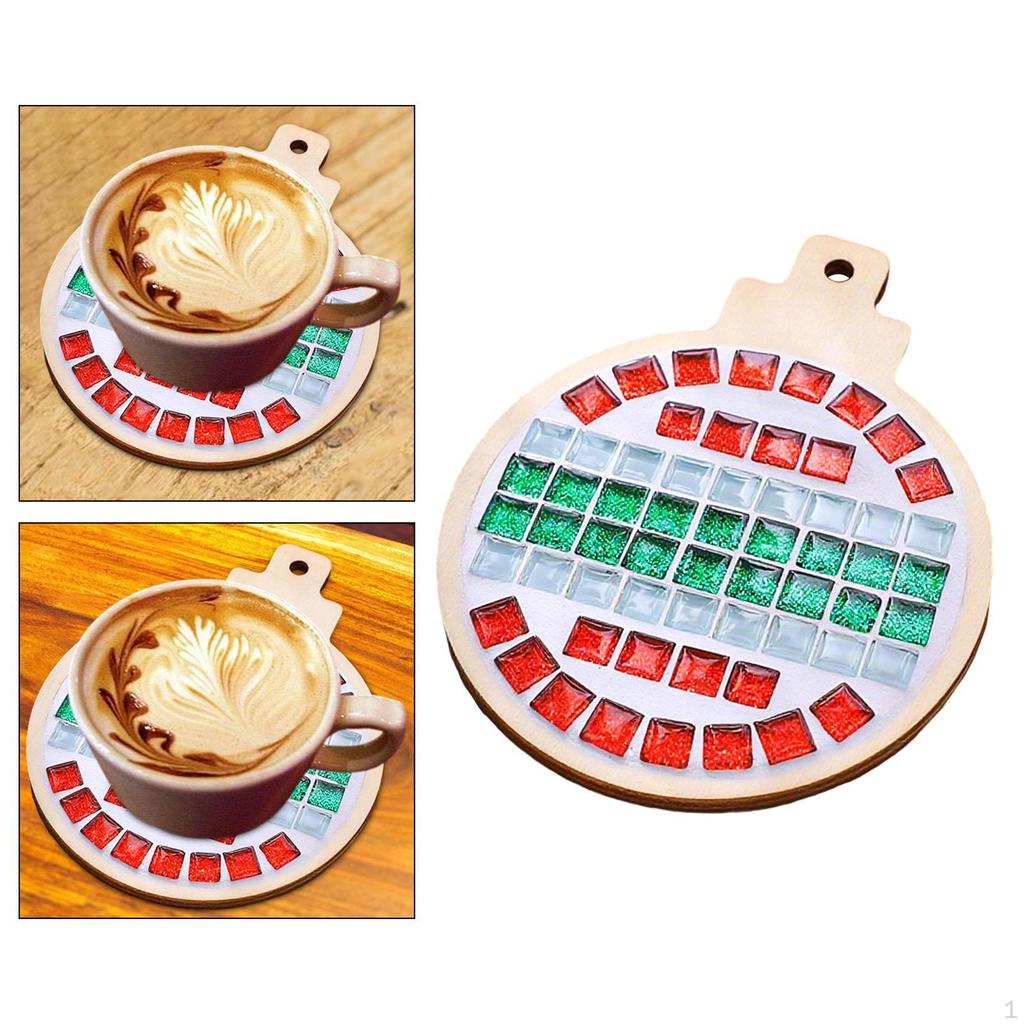 Mosaic Coaster Craft Decor Christmas Gift Make Your Own Mixed Color