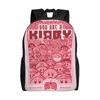 K-Kirbys Laptop-Rucksack Damen Herren Mode Buchtasche für College Schule Studenten Cartoon Tasche