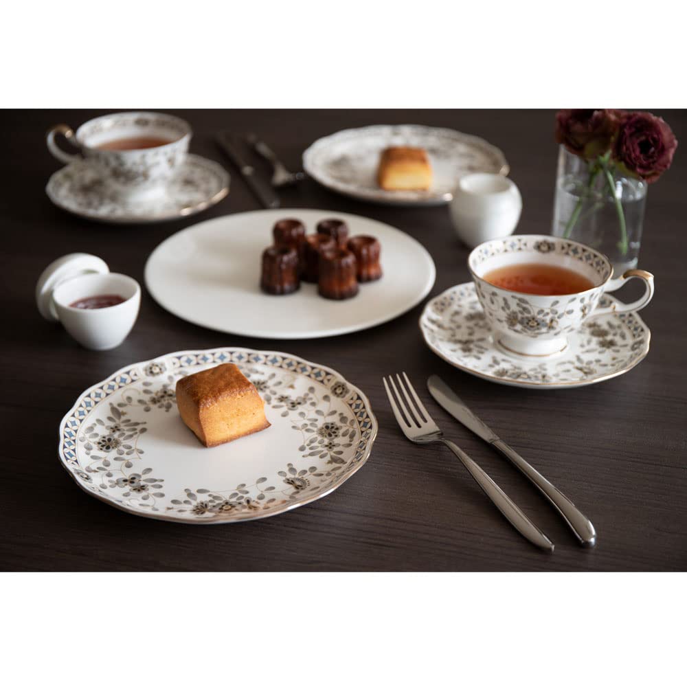 NARUMI Milano Plate (Black), 19cm, Made in Japan, 52443-1410
