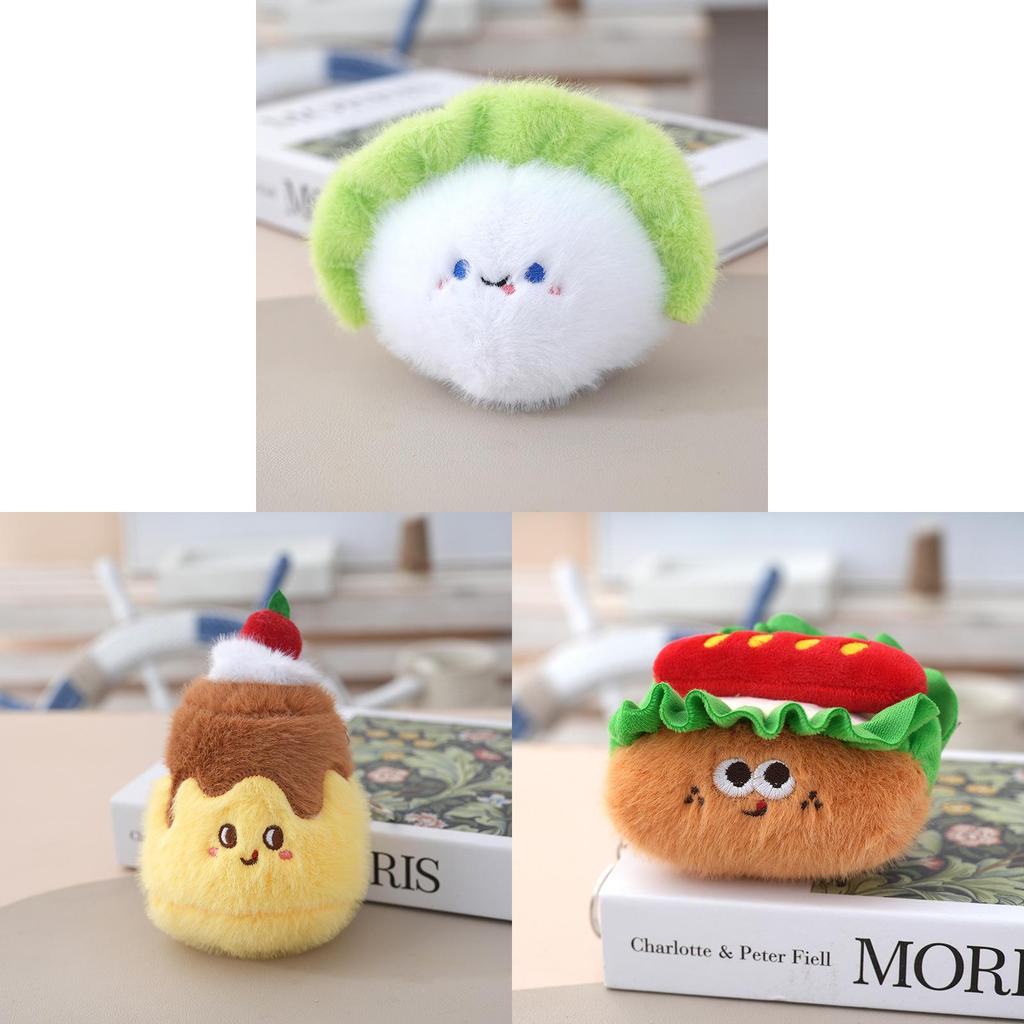 Plush Hamburger Keychain With Soft Pp Cotton For Kids And Collectors