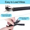 Josnown Cable Cover, Keep Your Cables Organized, Hide Untidy Wires, Braided Wire Jacket 3m Length, Expandable Diameter, Holds 3-5 Wires, Black