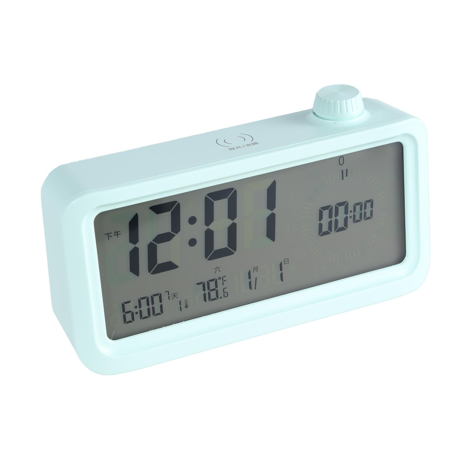 

Visual Timer With Digital Alarm Clock 60Minute Countdown Adjustable Brightness Temperature Display For Study Kitchen зелений