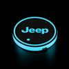 2Pcs LED Car Luminous Water Cup Pad Atmosphere Light Auto Accessories For Jeep Wrangler Renegade Compass Gladiator Cherokee Patr AJO1