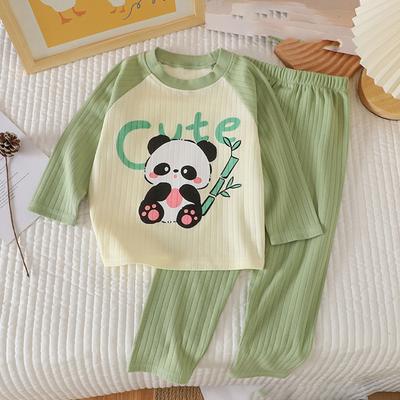 Kinderbekleidung Baumwollset Langarm-Unterwäsche Für Jungen Und Mädchen Kinderpyjamas Und Hausanzüge