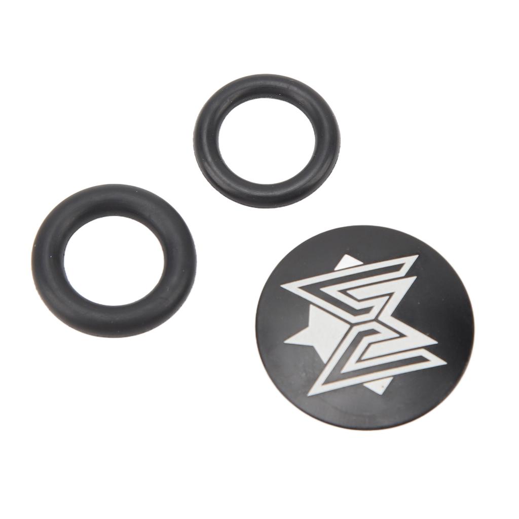 Kurbelgarnitur-Staubschutz, Kurbelarm-Staubkappe aus Aluminiumlegierung mit Gummiring für Mountainbikes, Rennräder, Schwarz