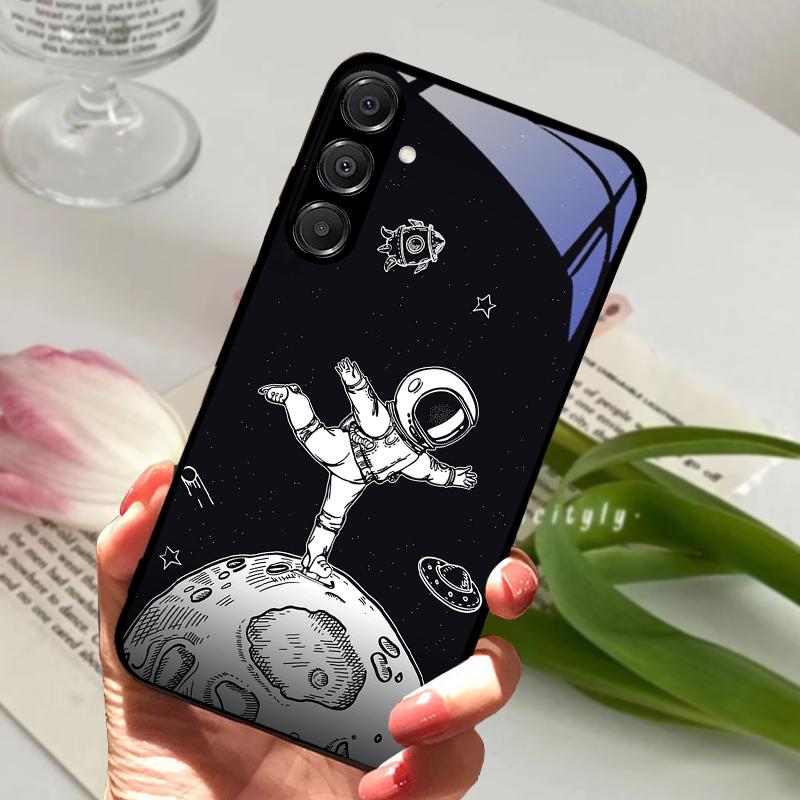 For Samsung A26 5G Case Hard PC Tempered Glass Phone Cover For Samsung Galaxy A36 A56 5G Fashion Animal Glass Protector Cases
