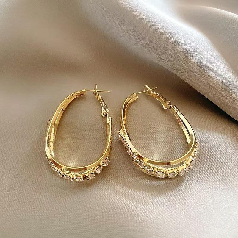 2025 Geometric Light Luxury Hoop Earrings for Square & Round Faces
