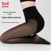 Mao Ren Autumn/Winter High-Waist Sheer Fleece-Lined Tights