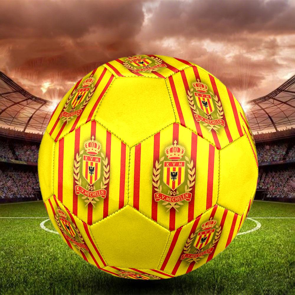 KV Mechelen Size 5 Soccer Ball, Machine-Stitched PVC, Durable & High Bounce, All Ages Fit, fan merchandise, matches & outdoor use.