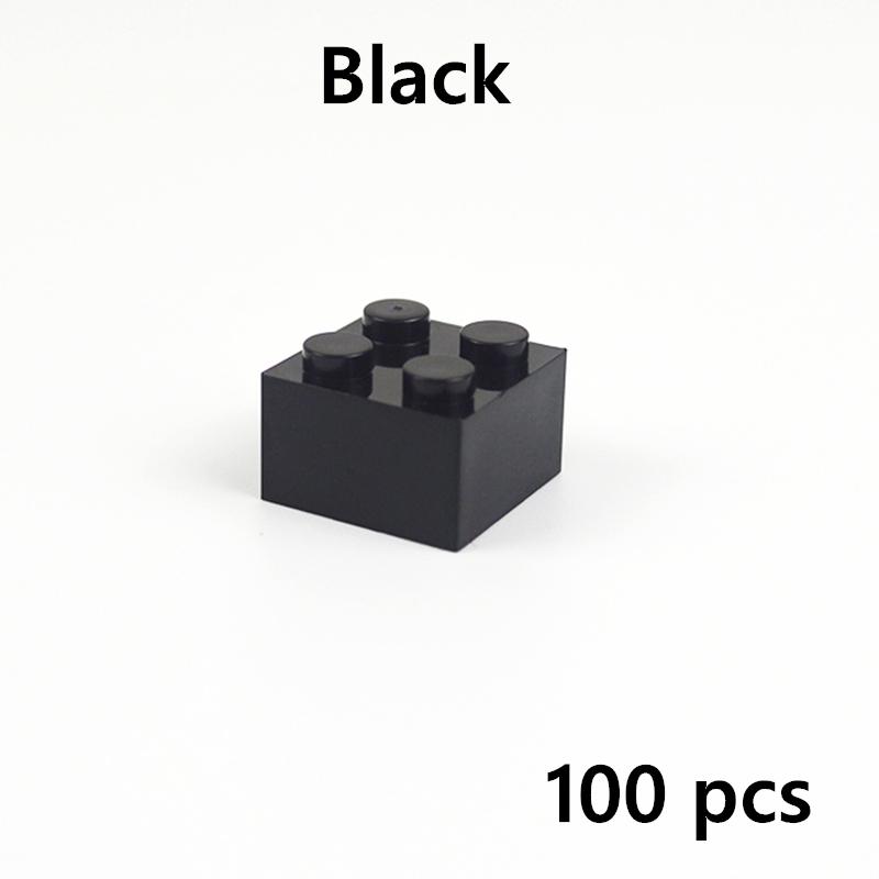 100pcs DIY Building Blocks 3003 Figures Thick Bricks 2x2 Dots Educational Creative Size Compatible With ing Plastic Toy