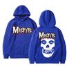 Horror Punk Misfits Skull Rock Print Hoodie