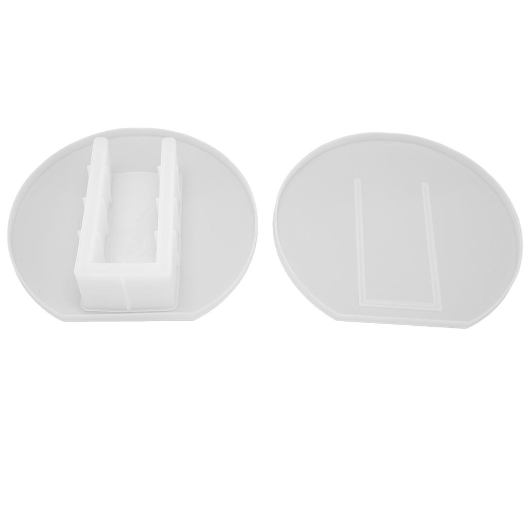 Pot Setting Mold Round Shape Silicone Soft Reusable White DIY Mould for Fish Tank Art Craft