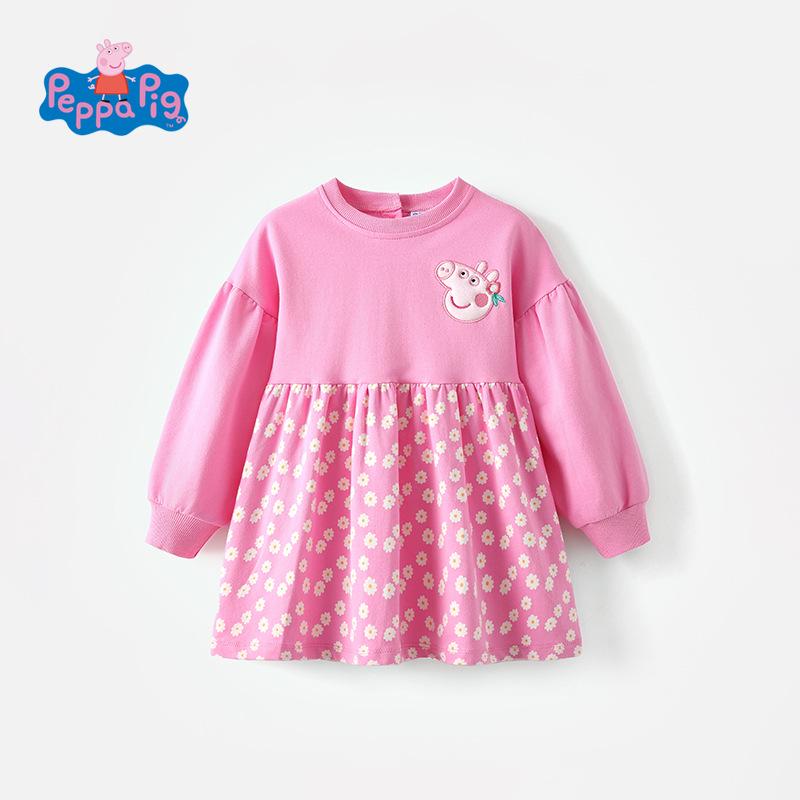 

Peppa Pig Floral Sweatshirt Dress for Girls - Long Sleeve, Spring/Autumn Fashion 100cm