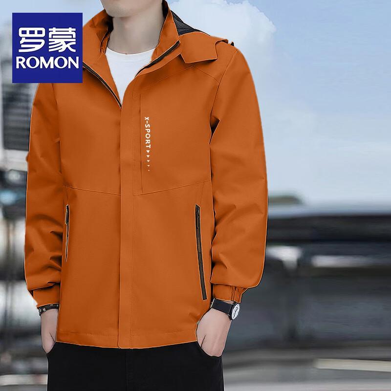 ROMON Men's Fashion Casual Waterproof Windbreaker Jacket