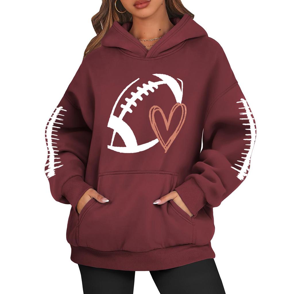 Hettegensere for kvinner Oversized gensere Langermet Uformell genser Hettegenser Topper