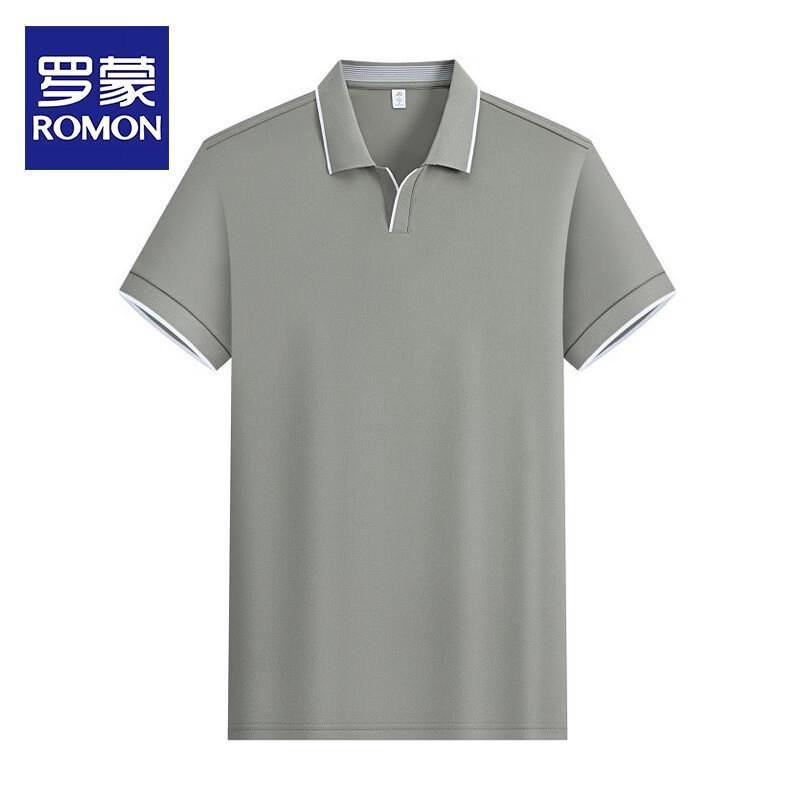 ROMON Men s Ice Silk Cooling V-Neck Polo Shirt M