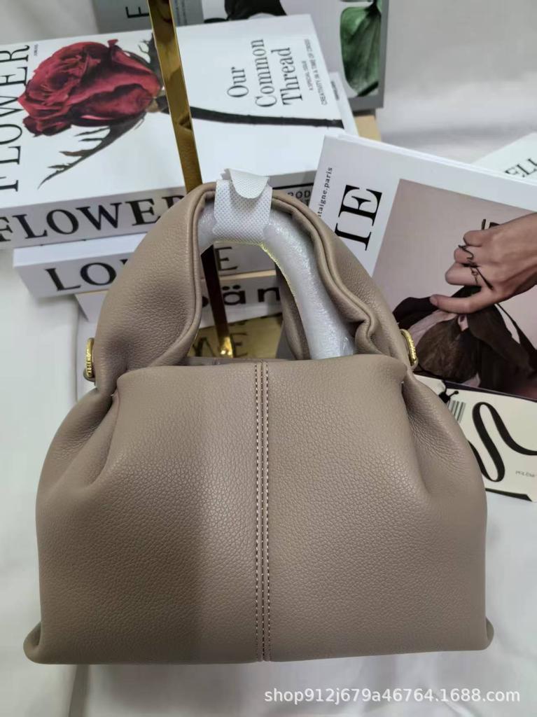 Women's New Niche Bag Polene Cloud Genuine Leather High-quality Casual Handbag Fashionable Light Luxury Crossbody