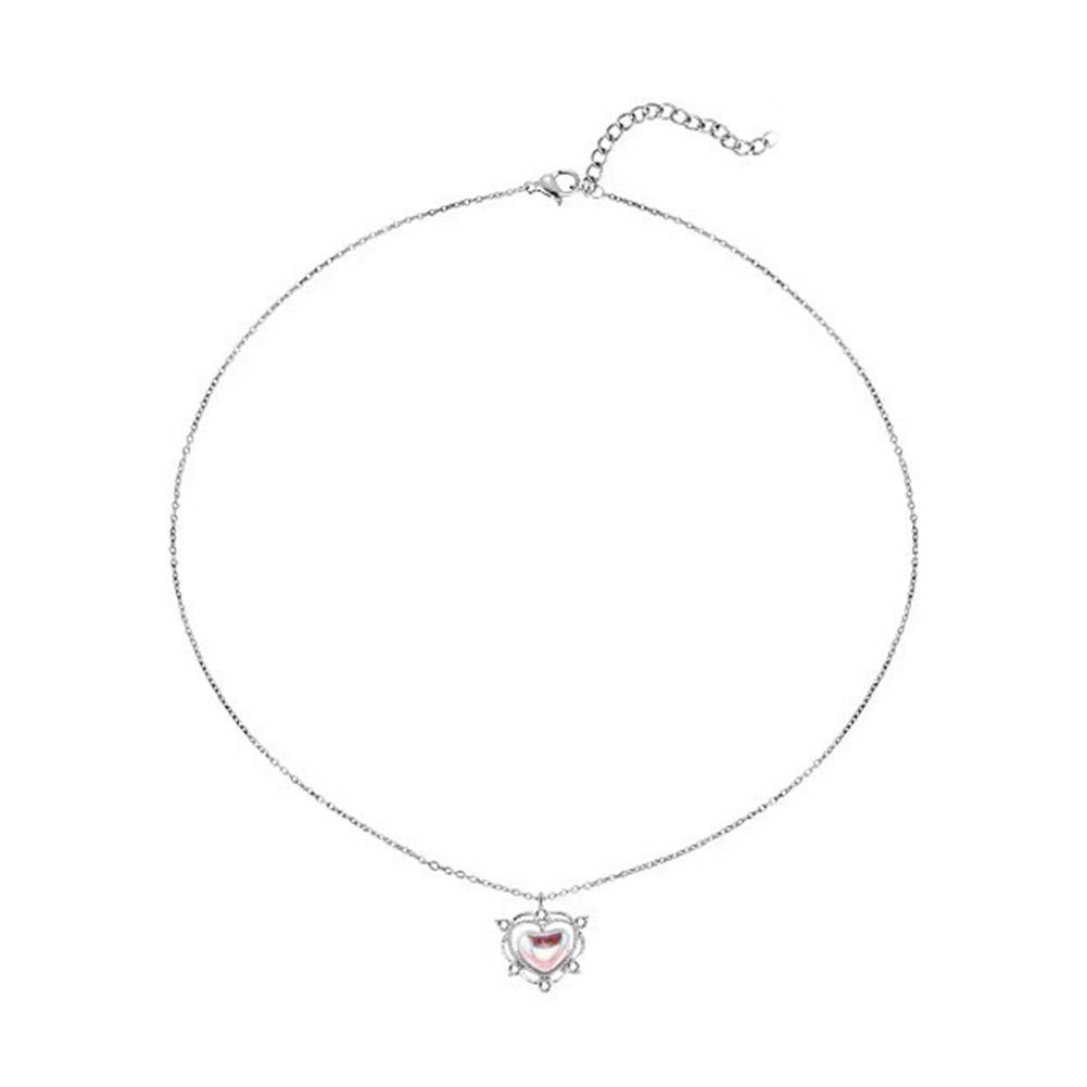 

Кулон-подвеска Лунный камень с градиентом Серебристый цвет Магический кристалл Сердце Акрил Мода Ключица J L3B3 A-One size