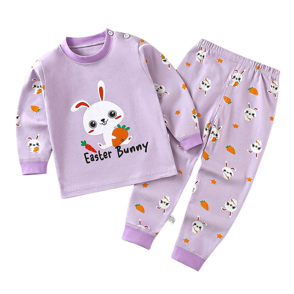 Cotton Kids Pajamas Set for Boys Girls Autumn and Winter Cartoon Sleeping Loungewear Children Night Sleepwear Home Wear Clothes