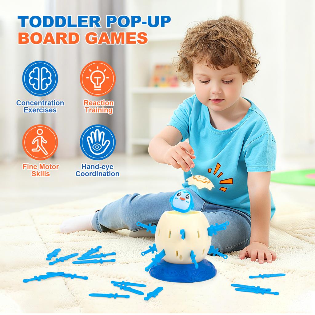 Penguin Novelty Toys for Holiday Party Pirate Barrels Game Kids Interactive Toy Educational Toy Fun Penguin Barrel Toy Kid Gifts