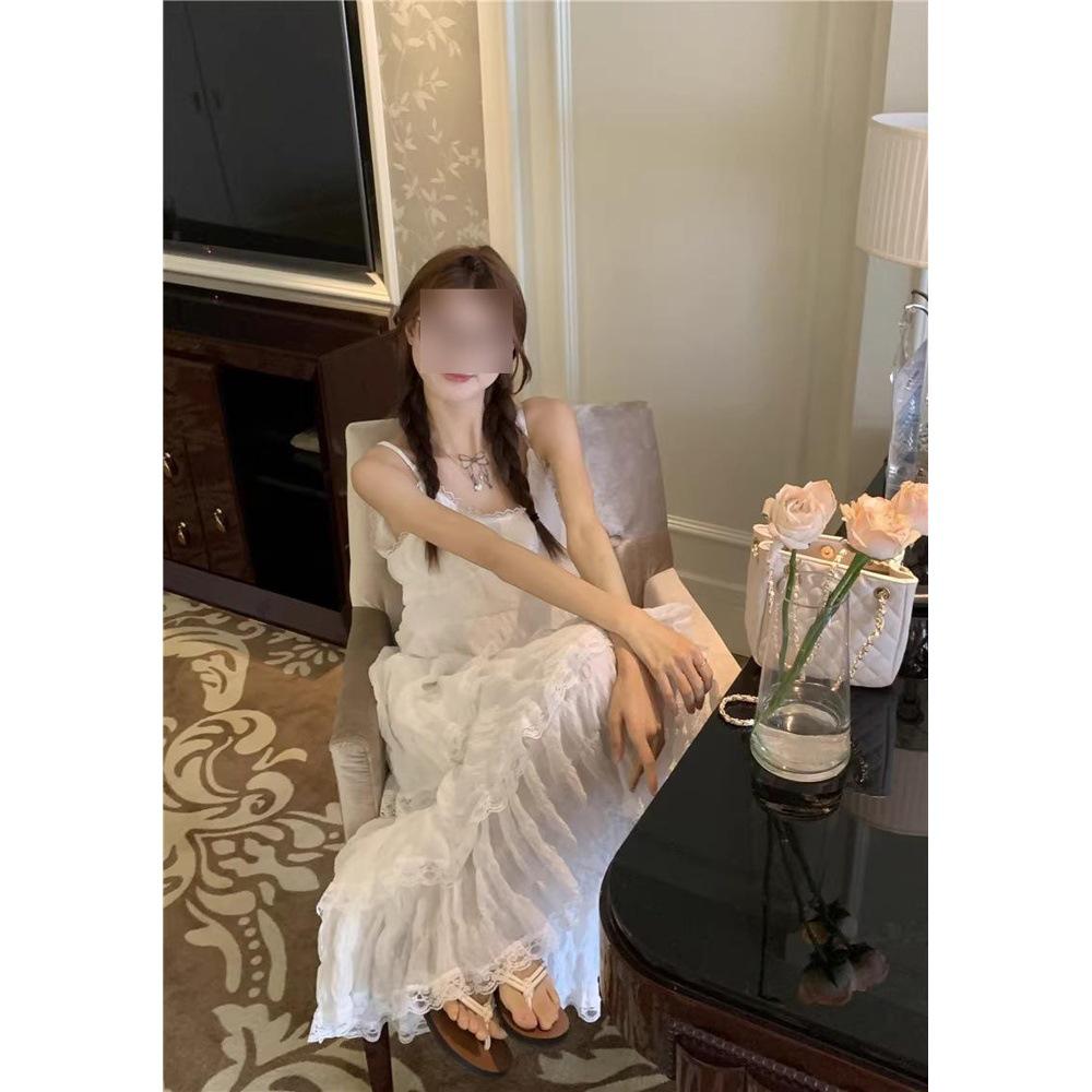 

Универсальное французское платье-майка: Летняя юбка А-силуэта с облегающей талией для женщин L (suggested for 50-55 kg)