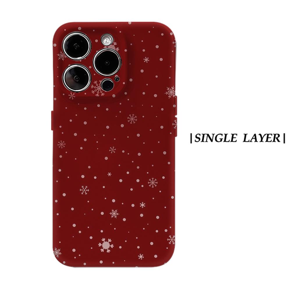 

Burgundy SnowflakeFor Magnetic Phone Case for IPhone 17 16 15 14 13 Pro Max Plus Single Double-layer Tough Case IPHONE17PROMAX