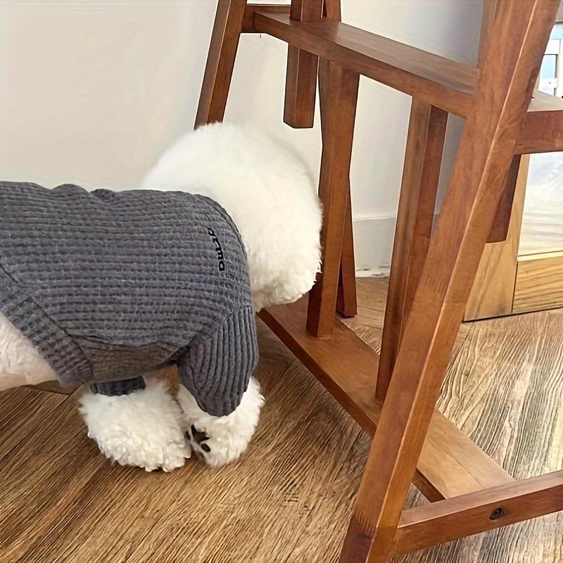 Pet Spring and Autumn Waffle Hoodie Fashion Letter Embroidered Bottom Shirt Cute Pet Dog